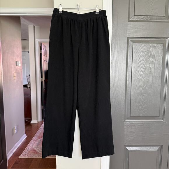 Alfred Dunner Womens 14P Black Pull On Casual Pants Office Comfort Leisure - Picture 1 of 12